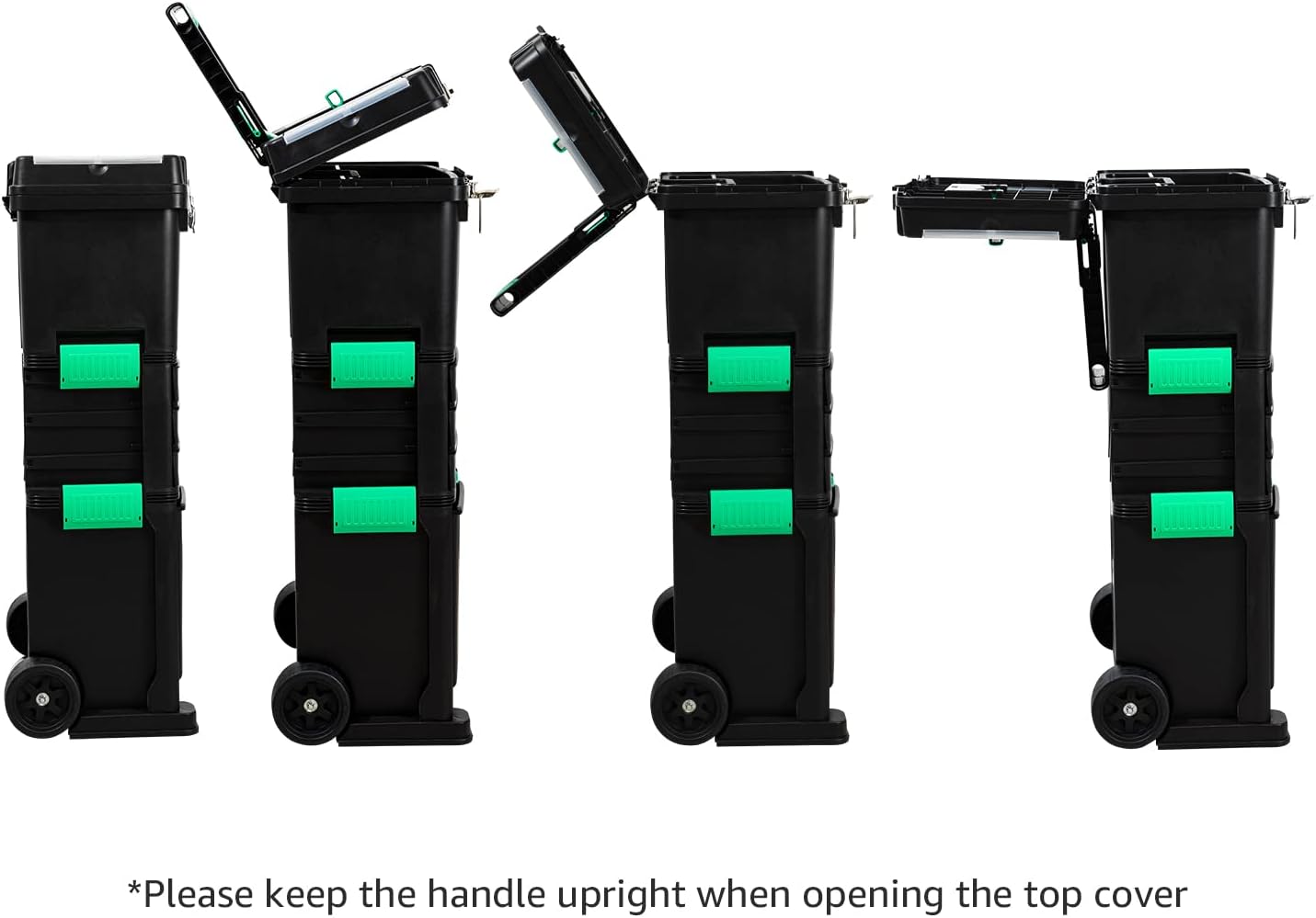 3-Tier Stackable Rolling Toolbox Set
