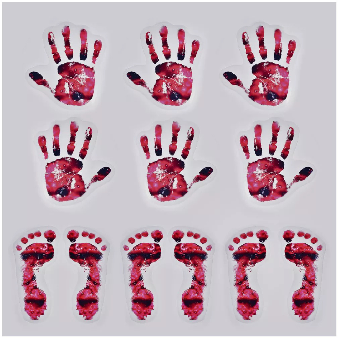 Bloody Hands and Footprints - Halloween Deco