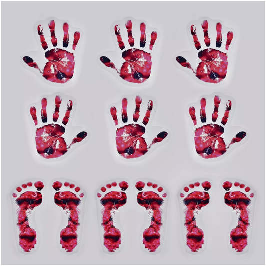 Bloody Hands and Footprints - Halloween Deco