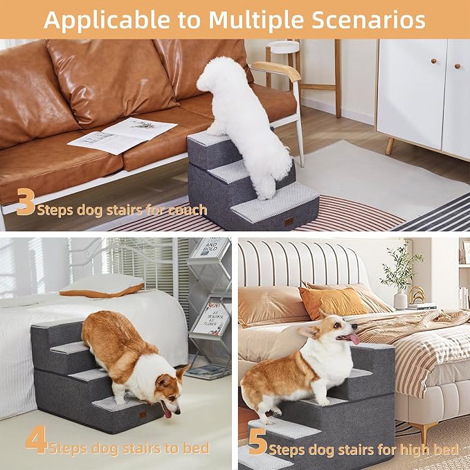 Foldable 4 Steps Dog Stairs