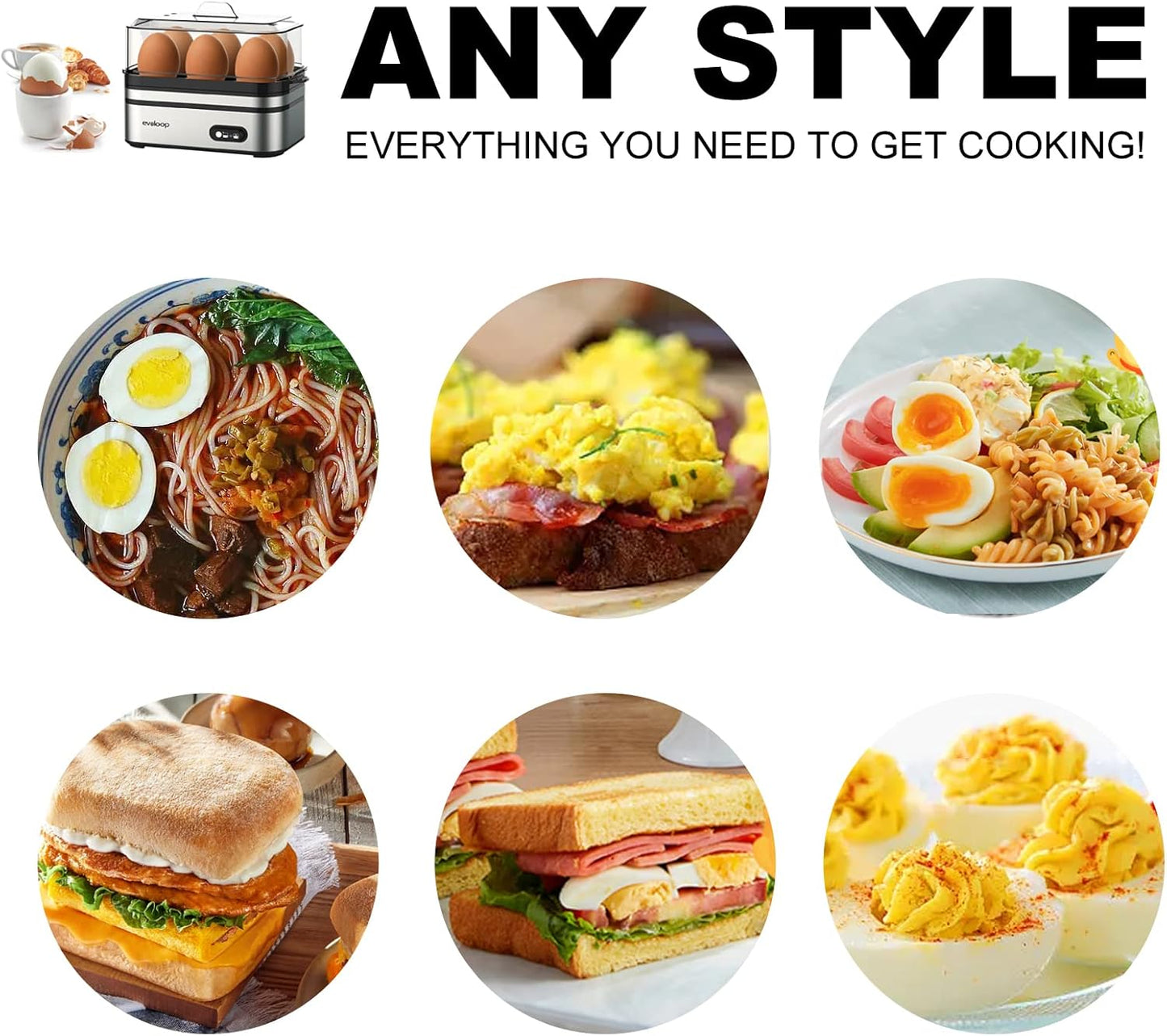 Evoloop Electric 6 Egg Cooker