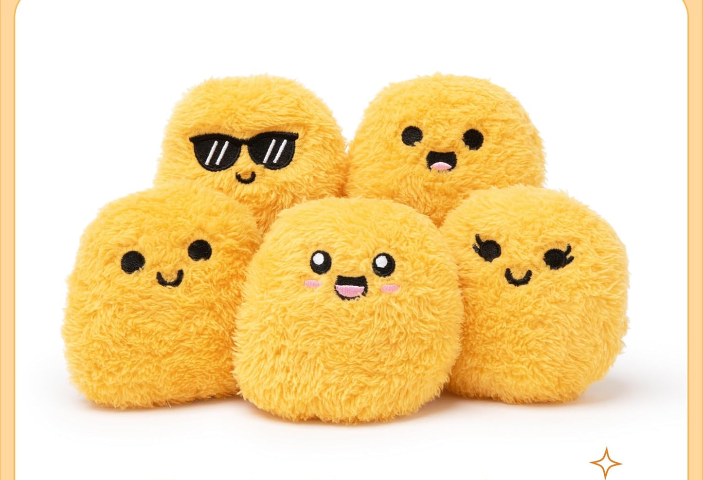 5 Emotional Support Chicken Nuggets Plush Toys