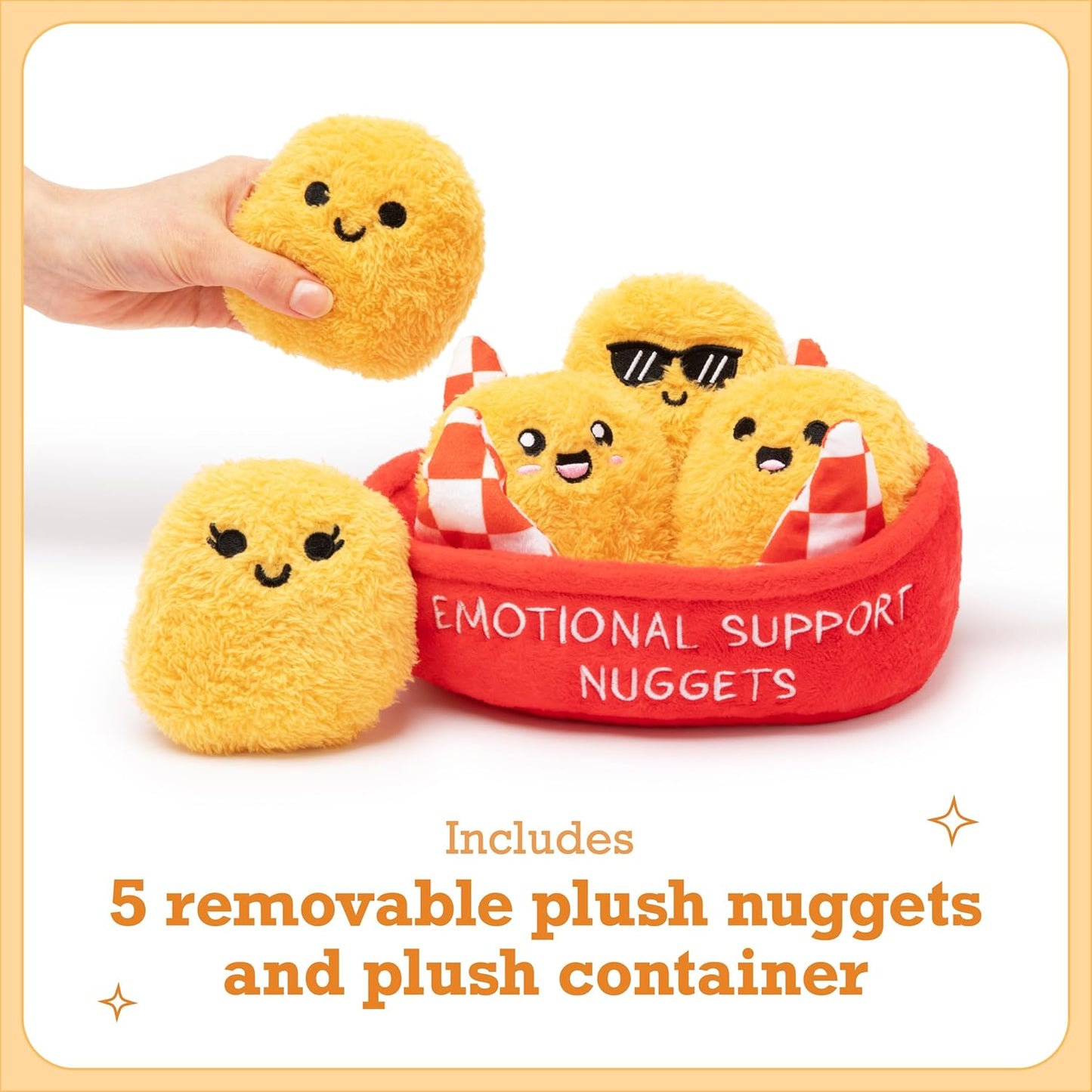 5 Emotional Support Chicken Nuggets Plush Toys