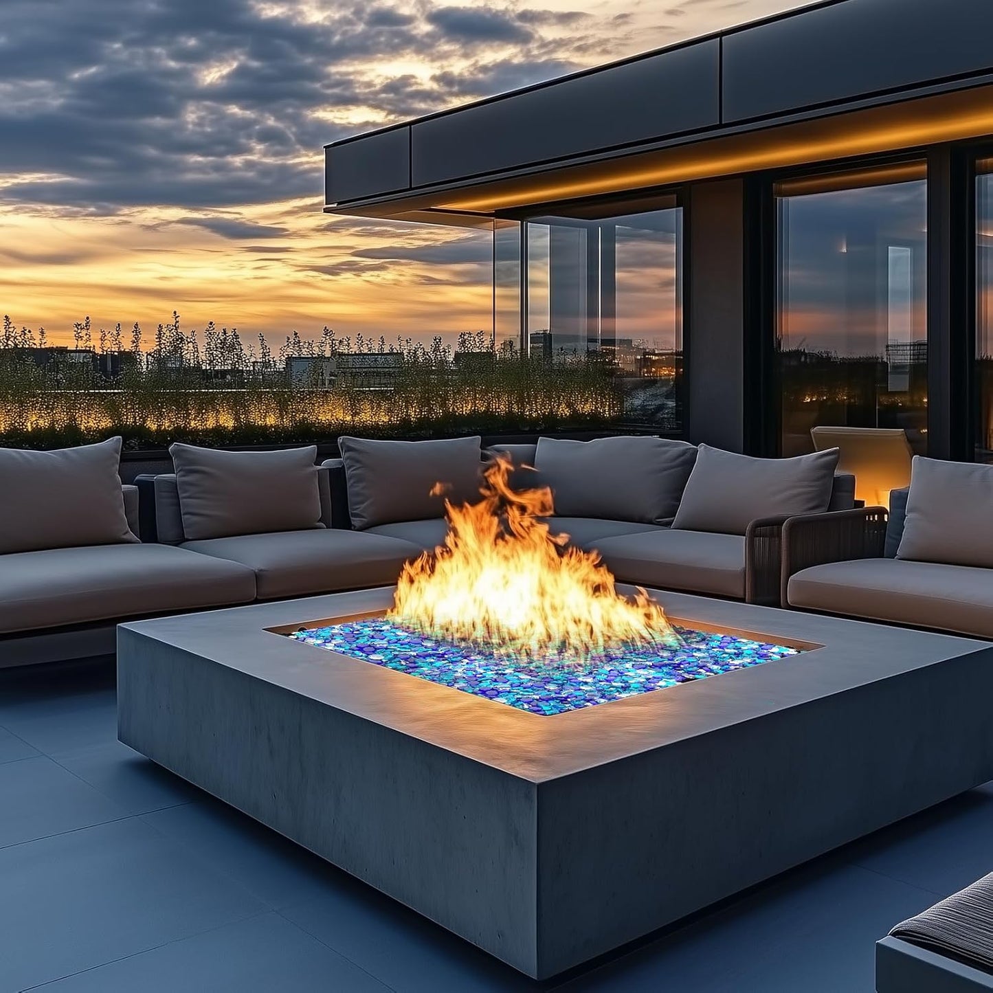 10-Pounds Fire Glass Beads for Fire Pits