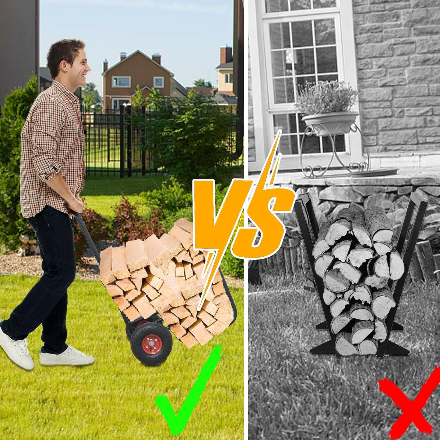 Heavy Duty Firewood Cart
