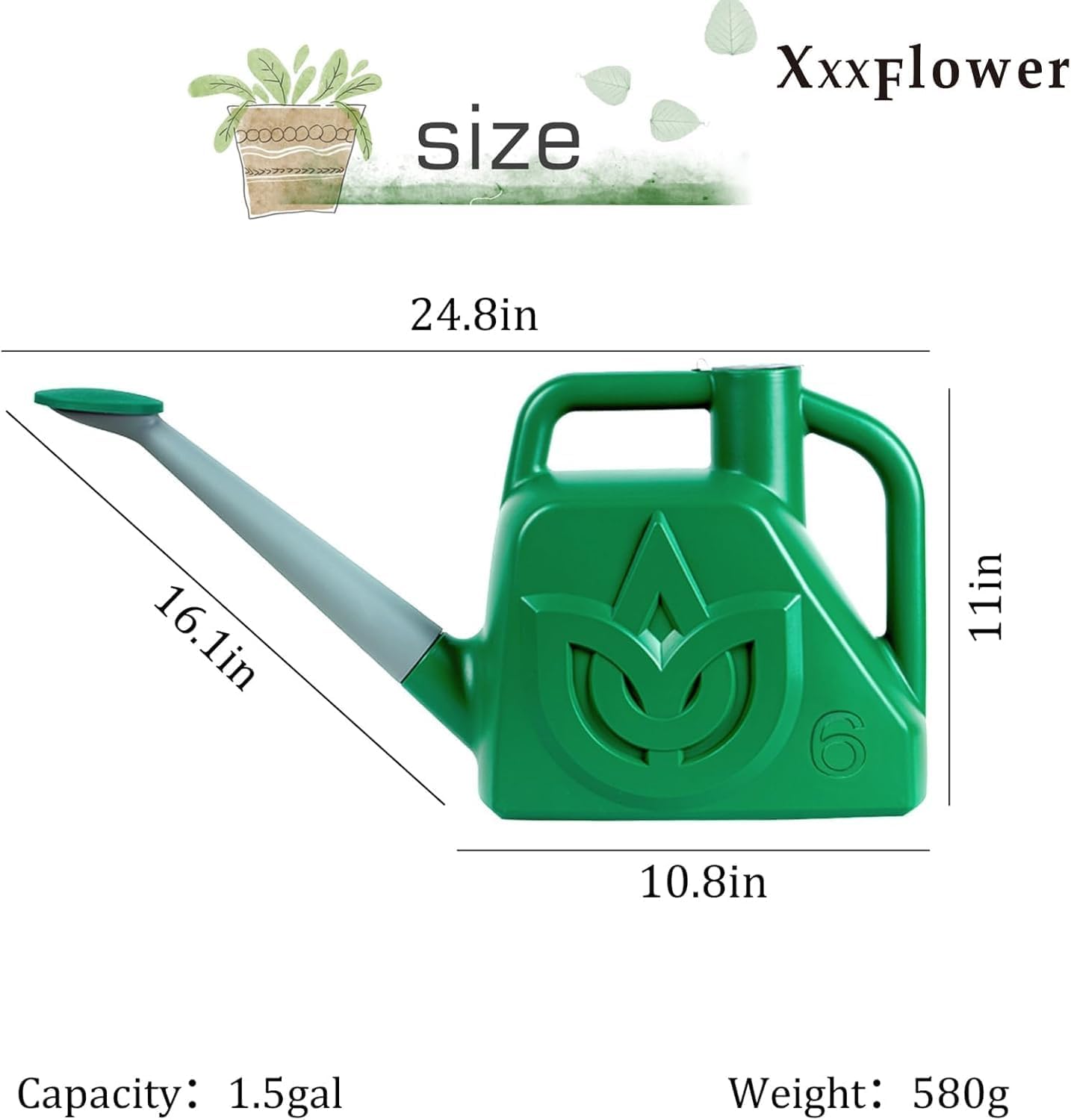 1.5 Watering Gallon, Green Can