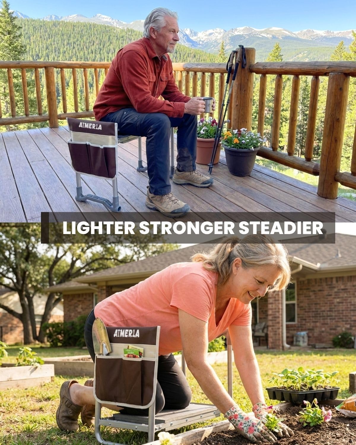 Foldable Garden Kneeler and Seat