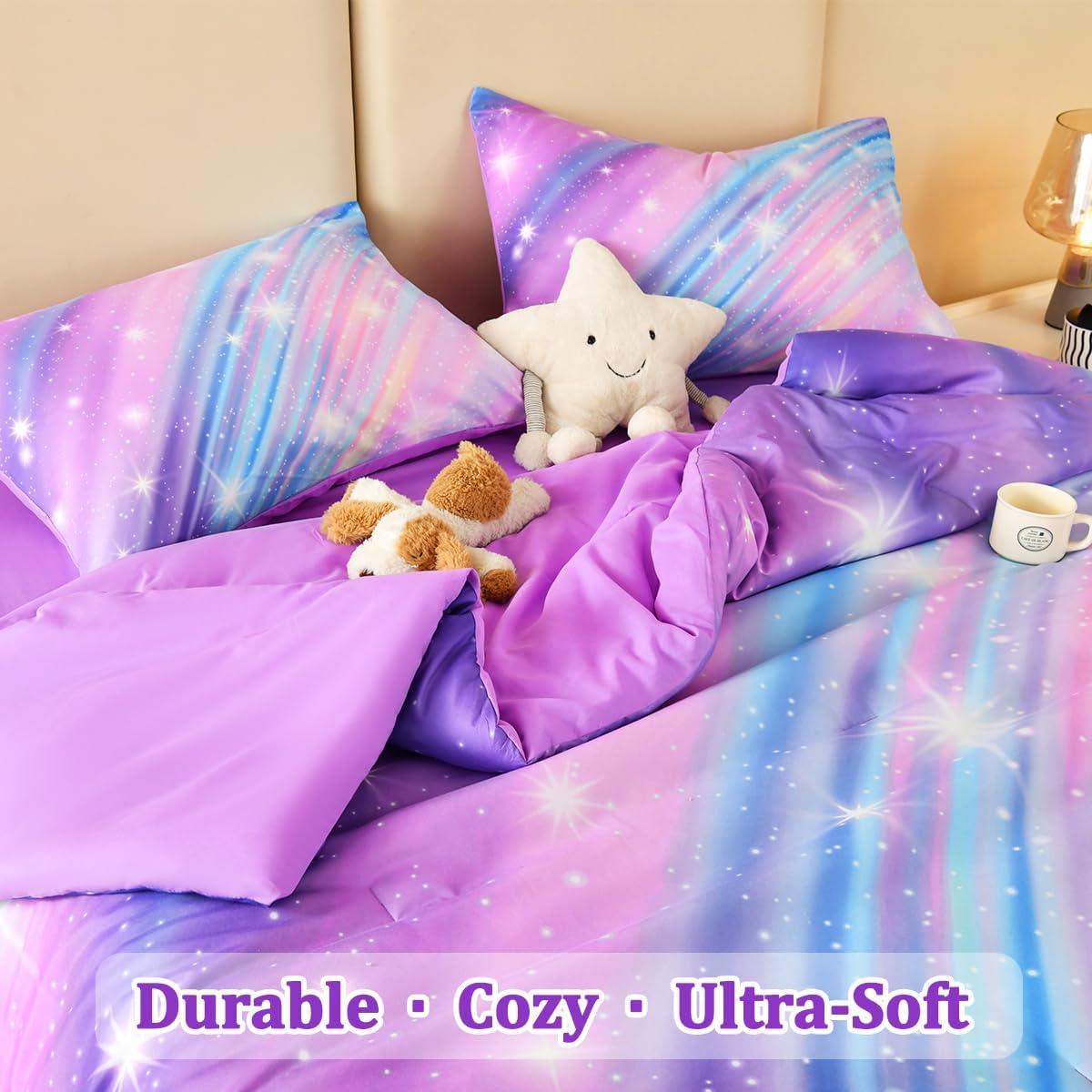 6pc Rainbow Bedding Set - Full Size