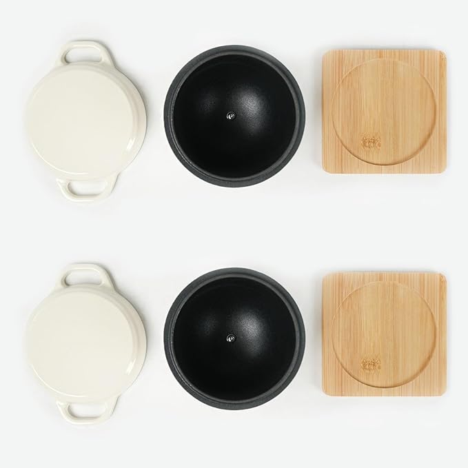 2 pcs Cast Iron Garlic Roasters