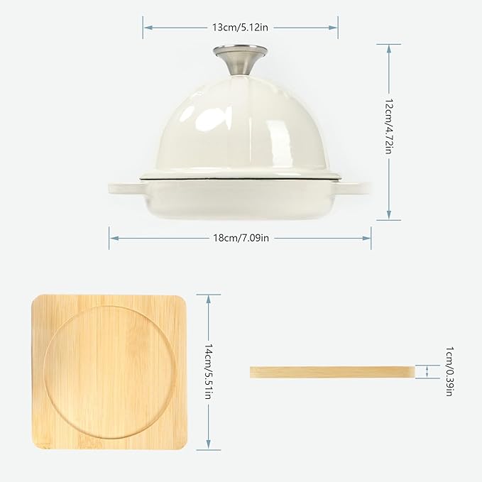 2 pcs Cast Iron Garlic Roasters