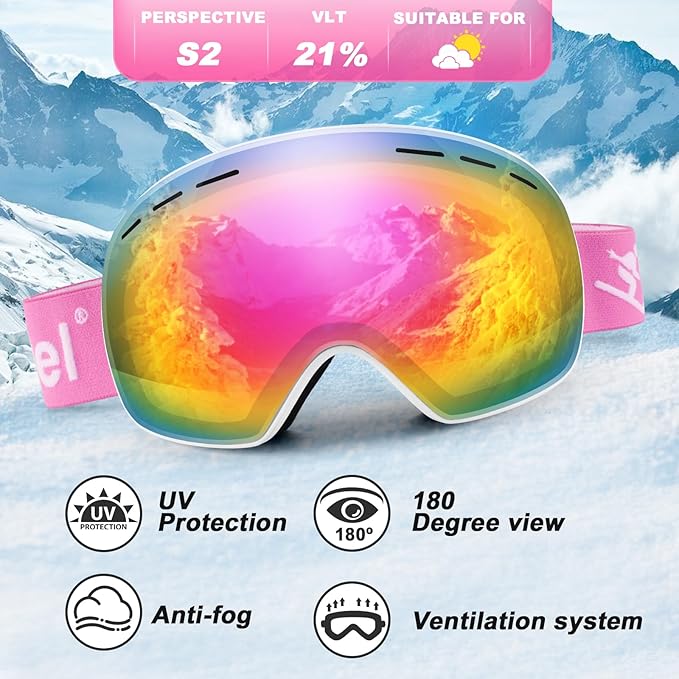 Trusiel Anti Fog Ski Goggles