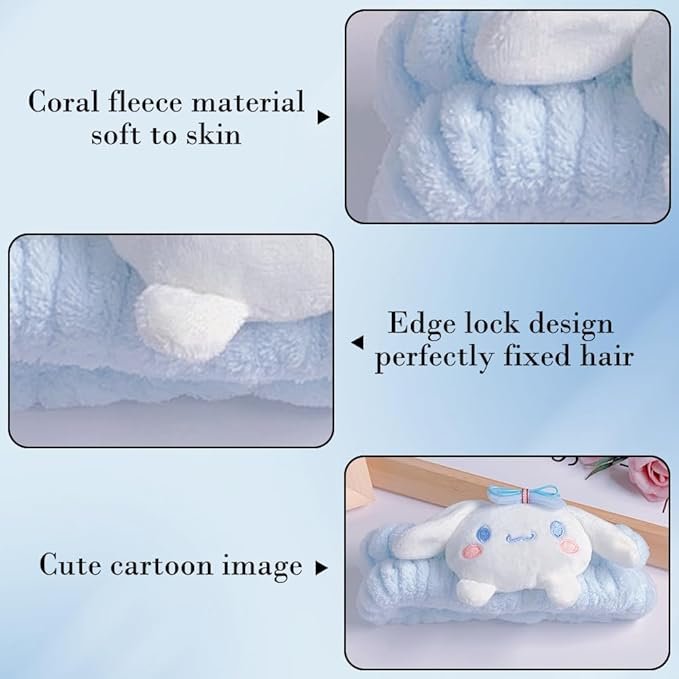 2-Pack Kawaii Headband for Spa, Beauty Care