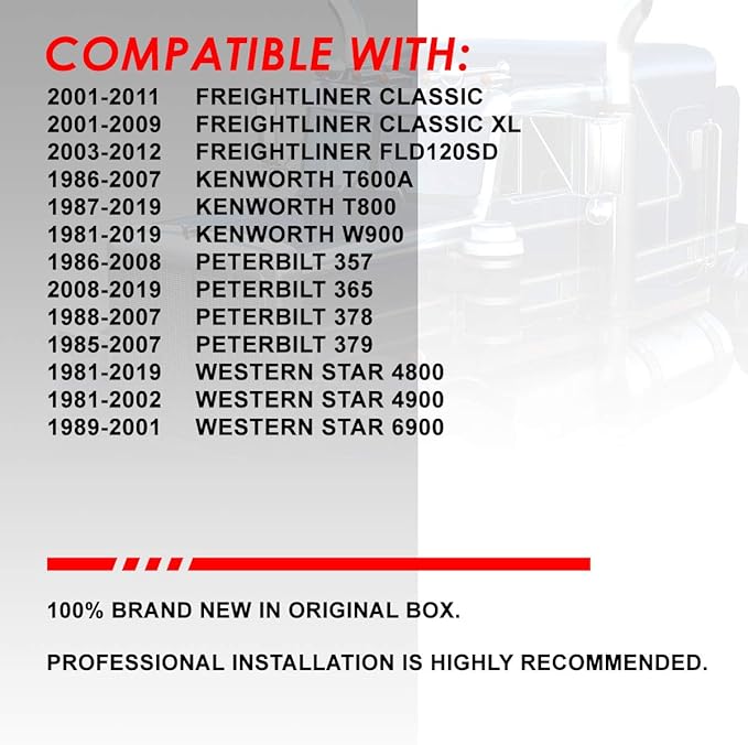 Replacement Headlight for Western Star 4800 Freightliner Kenworth 1981-2019