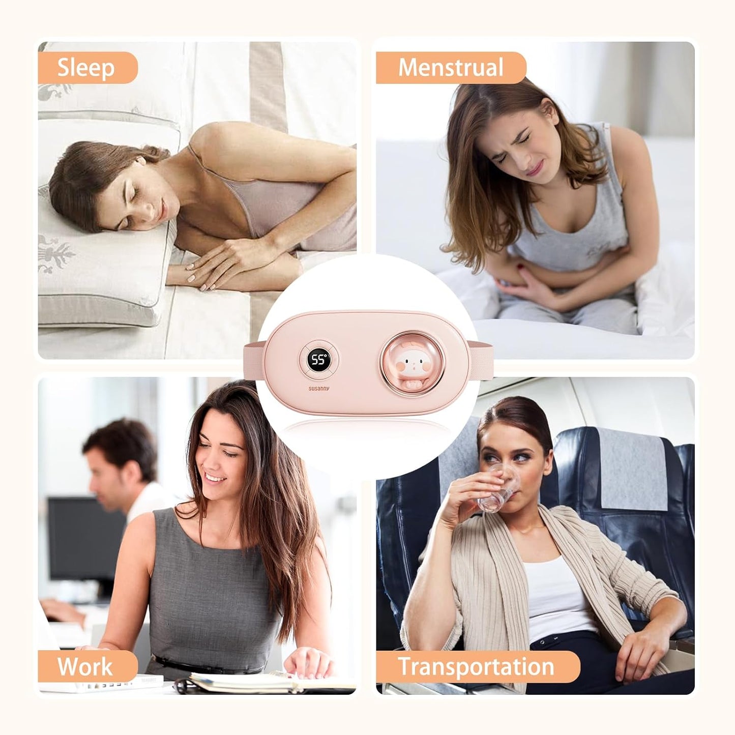 Portable Fast Heating Pad, 3 Heat Levels