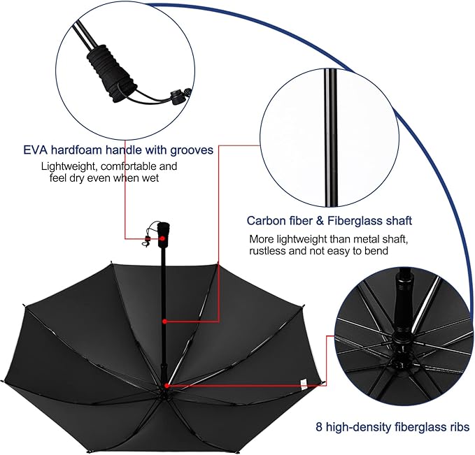 41inch Ultralight Reflective Hiking Umbrella