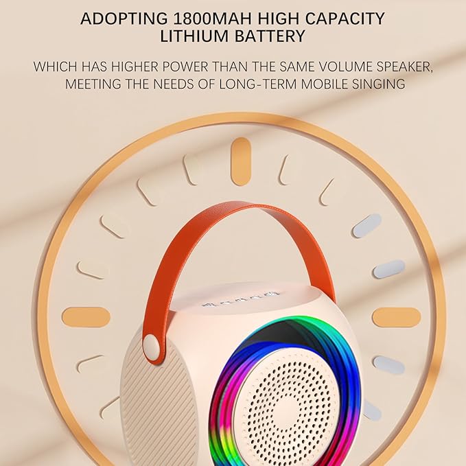 Mini Karaoke Machine + 2 Wireless Microphone