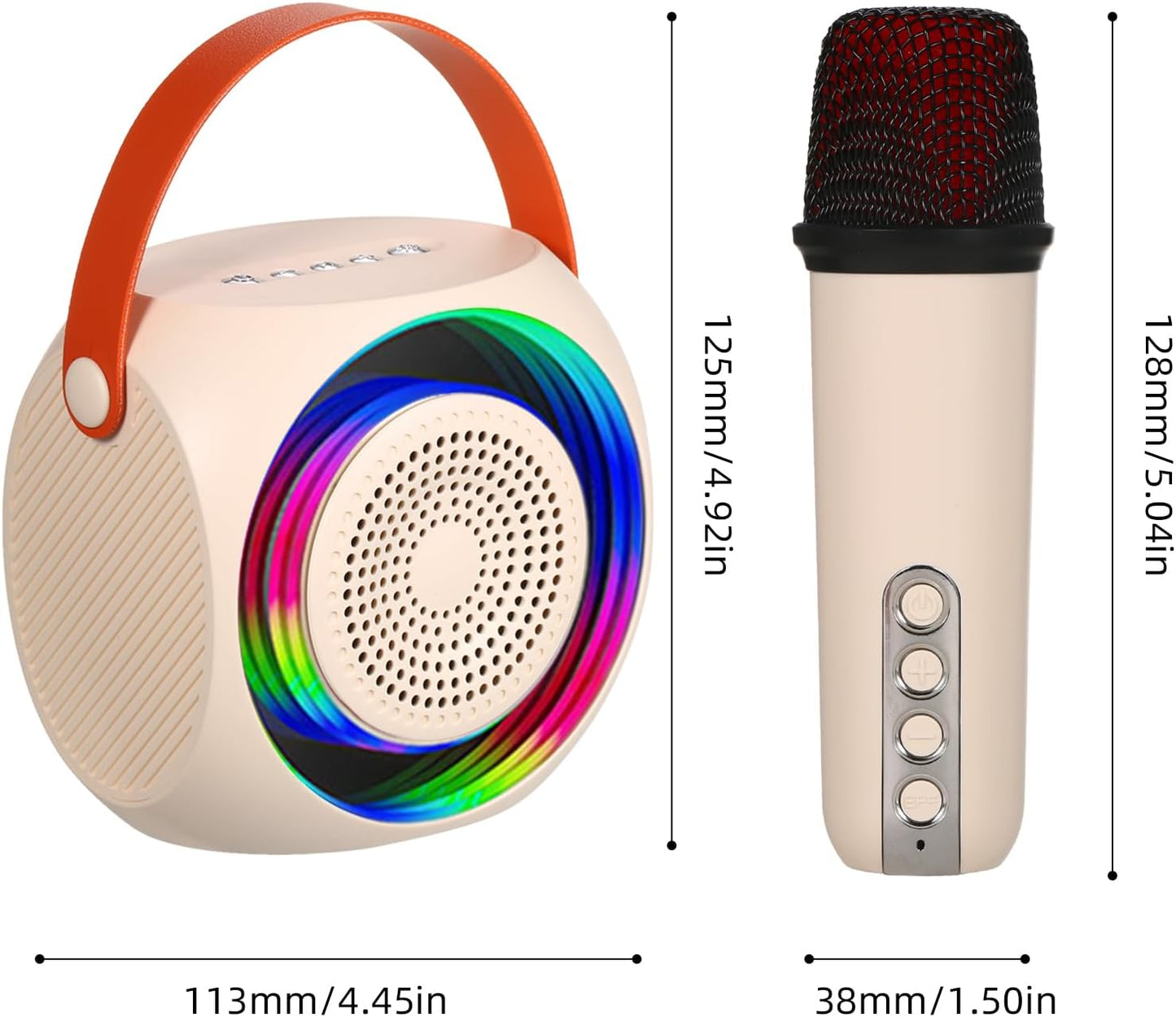 Mini Karaoke Machine + 2 Wireless Microphone