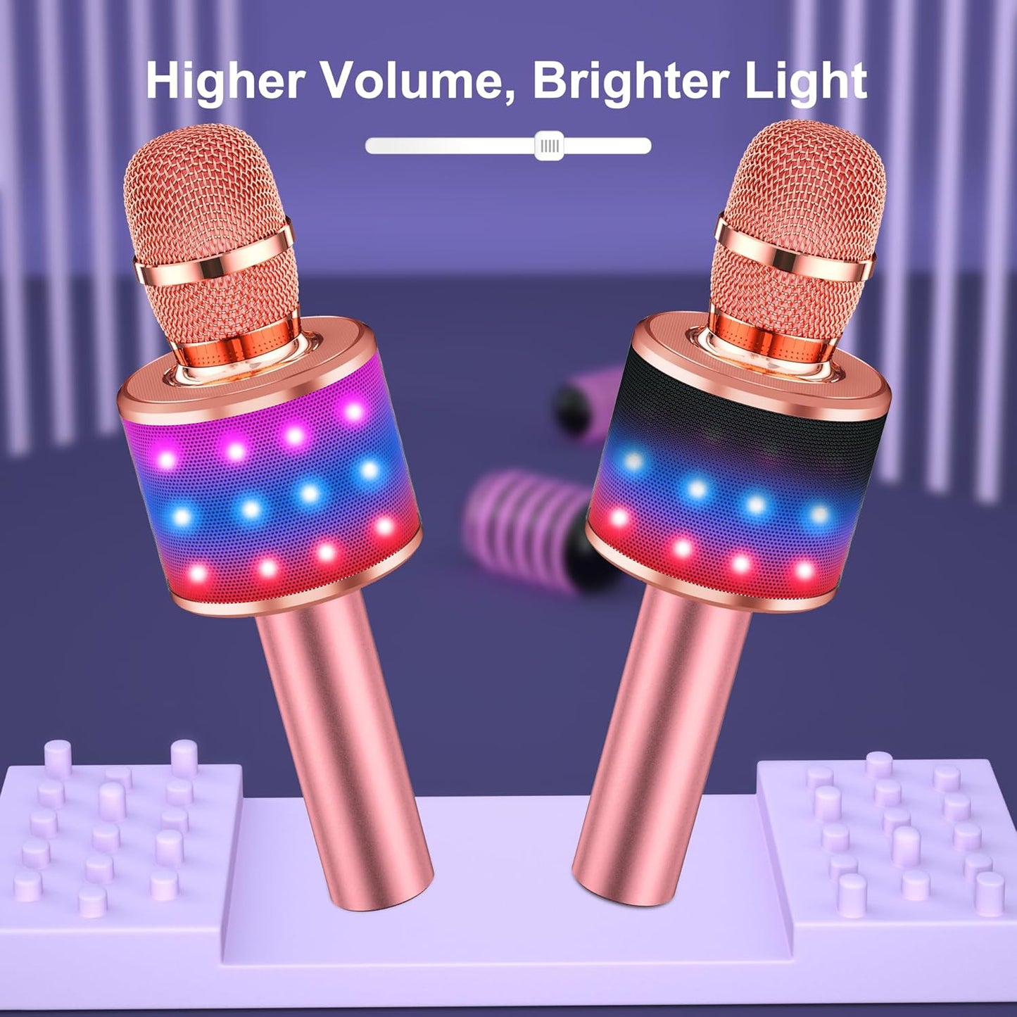 Wireless Bluetooth Karaoke Microphone - Rose Gold