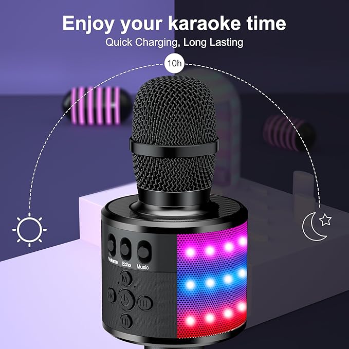 Wireless Bluetooth Karaoke Microphone -Black