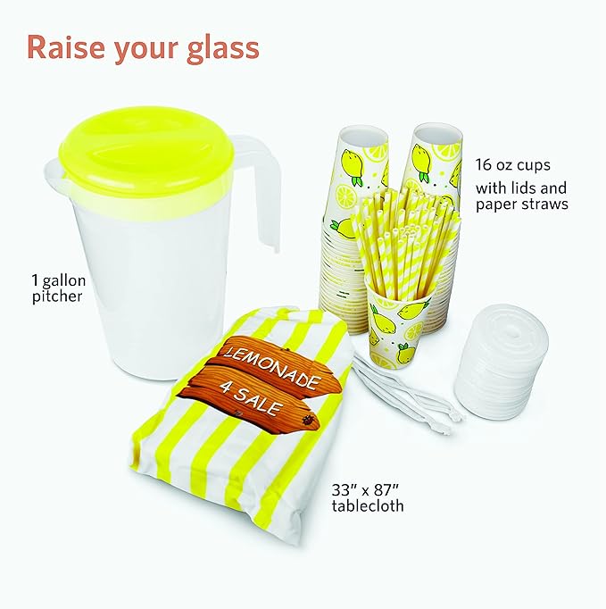 150pc Lemonade Stand Kit For Kids