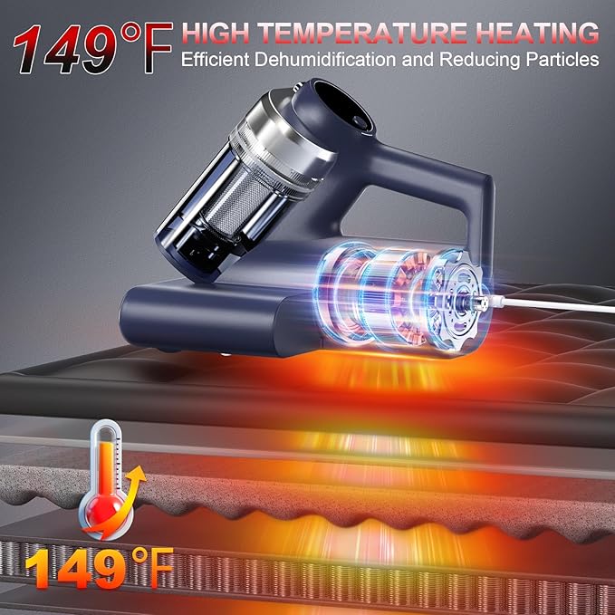 Mattress Couch Vacuum Cleaner w/ 253.7nm UV-C Light