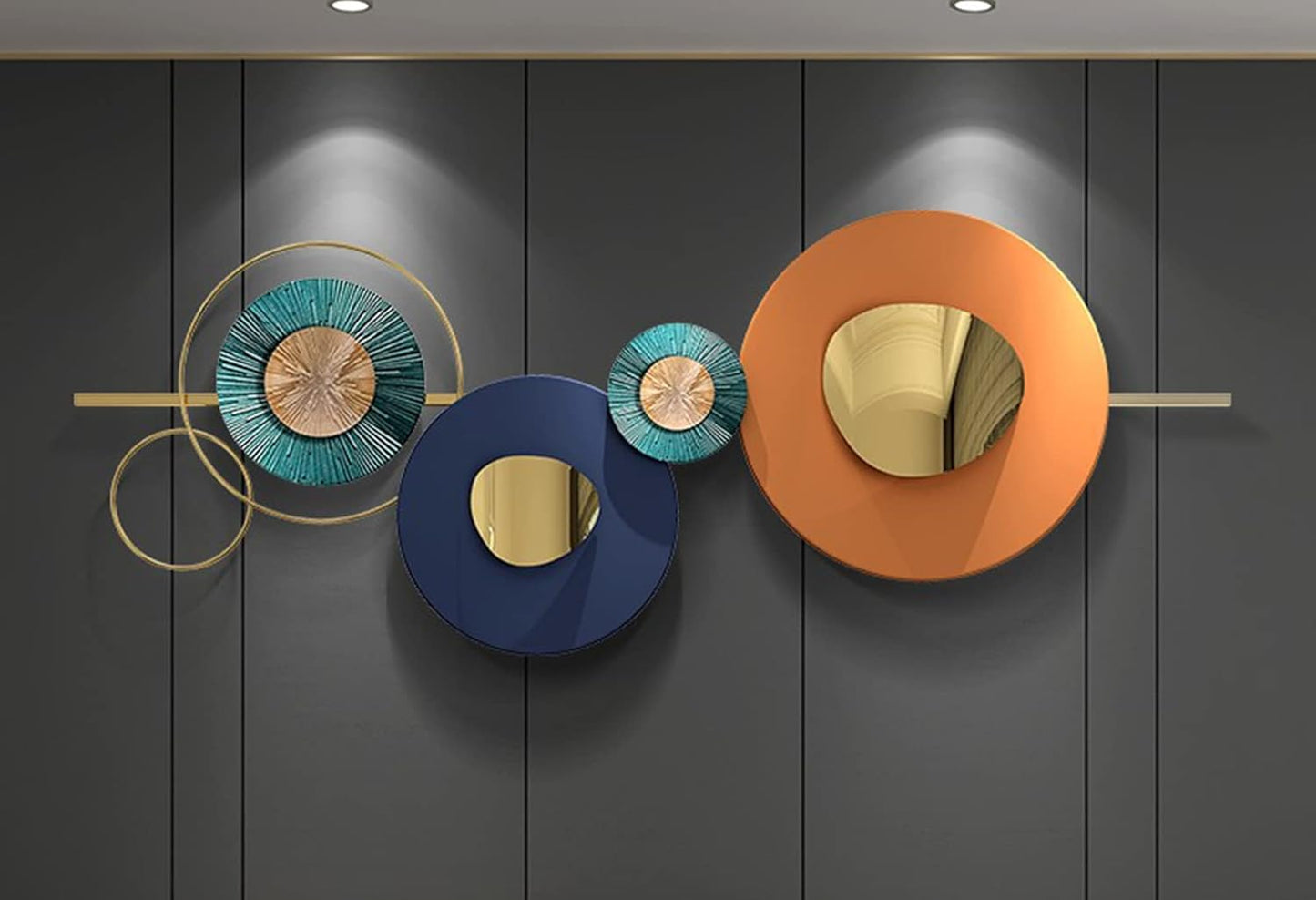 59in 3D Metal Wall Art Decor