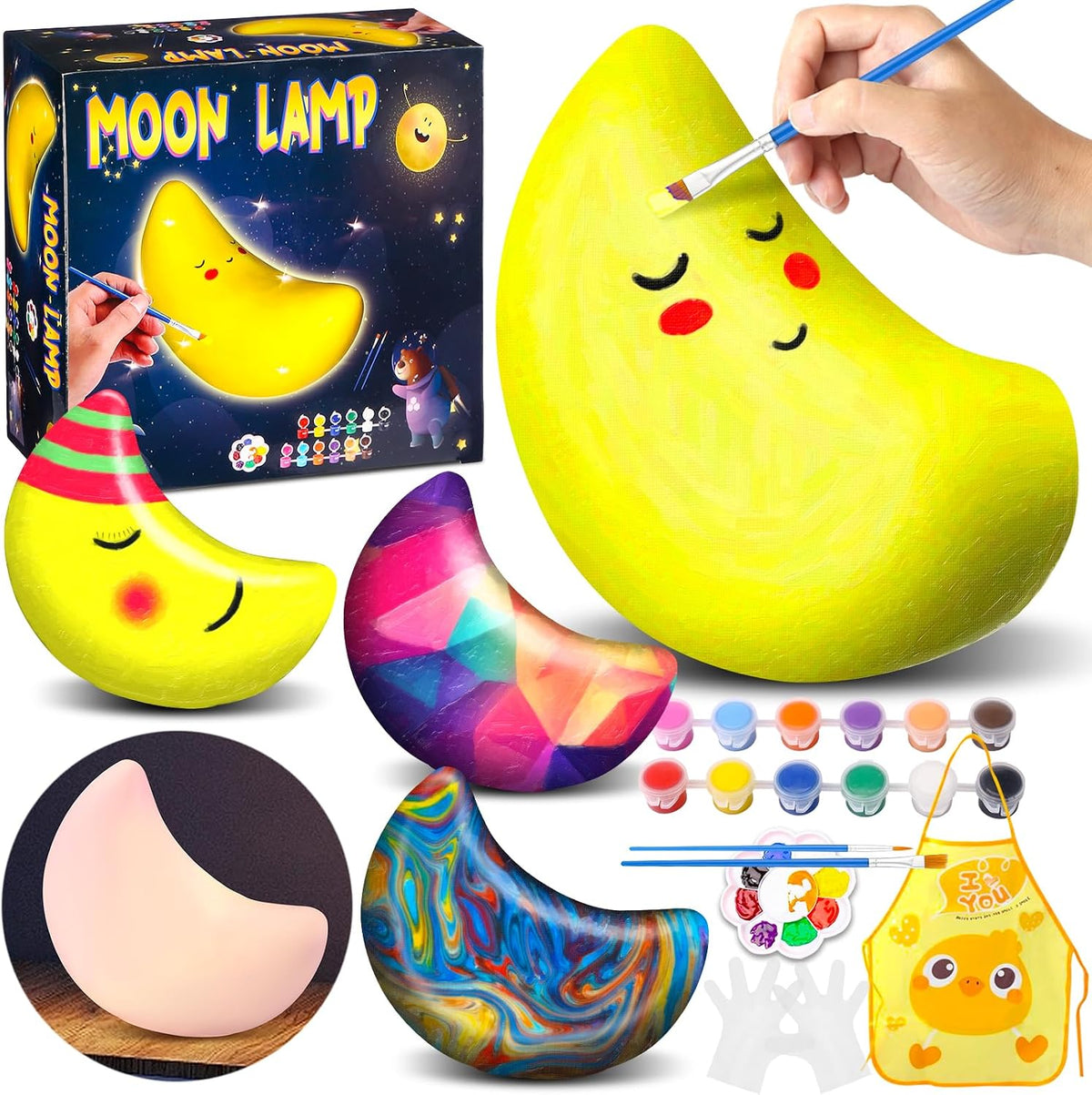Moon Lamp Painting DIY for Kids