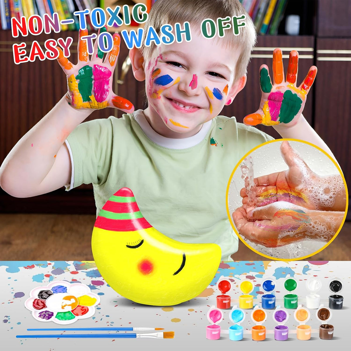 Moon Lamp Painting DIY for Kids