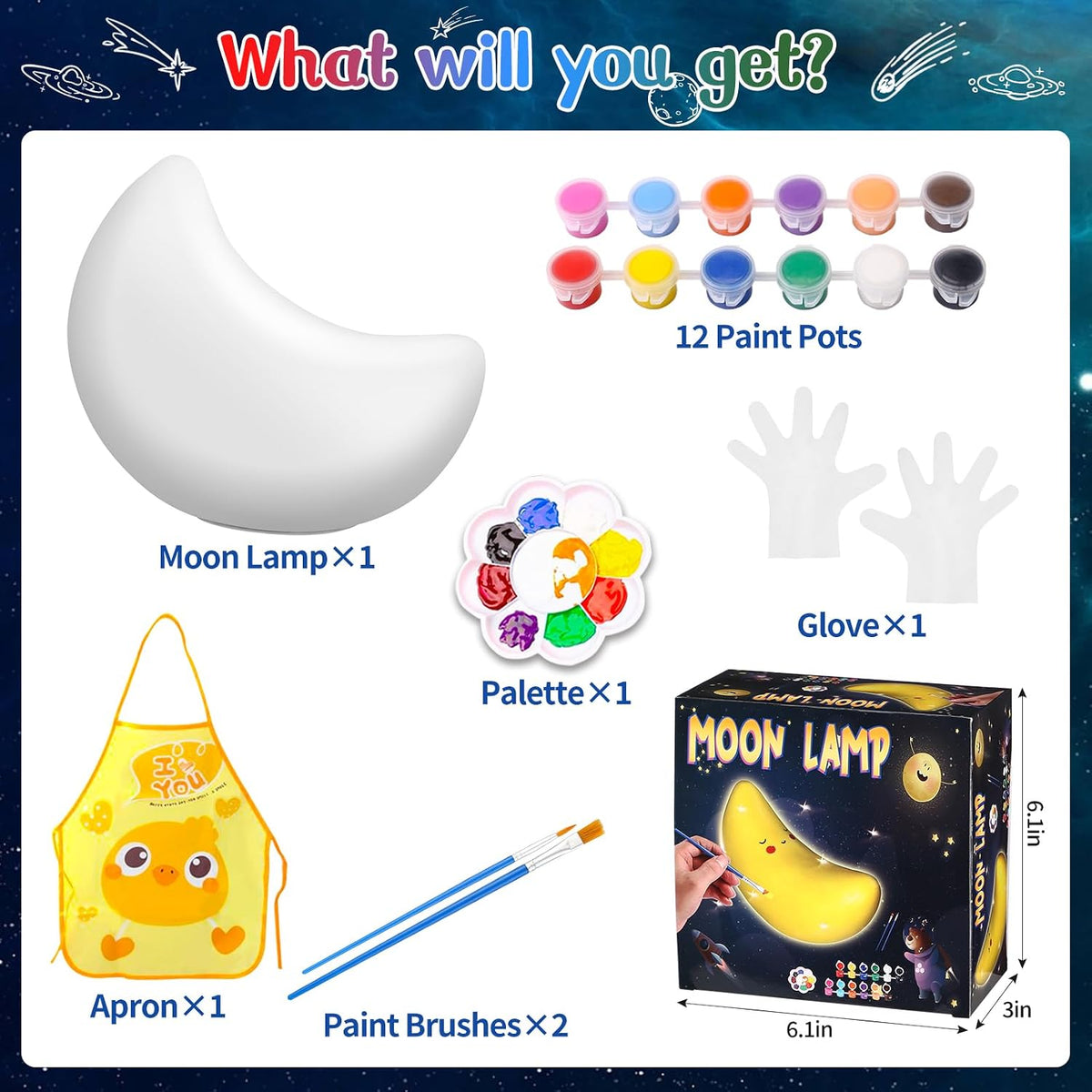 Moon Lamp Painting DIY for Kids