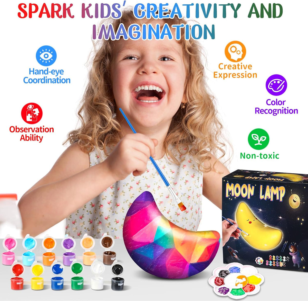 Moon Lamp Painting DIY for Kids