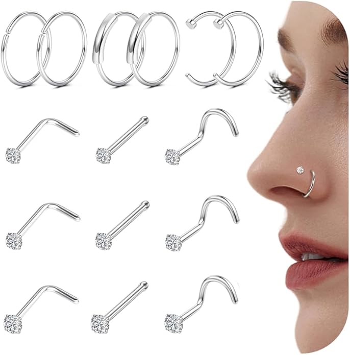 22G Hypoallergenic Nose Piercing Jewelry