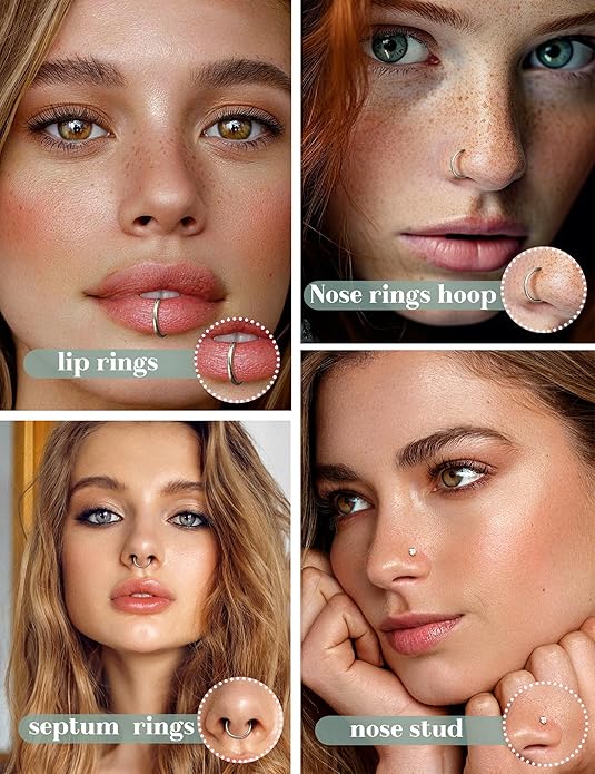 22G Hypoallergenic Nose Piercing Jewelry