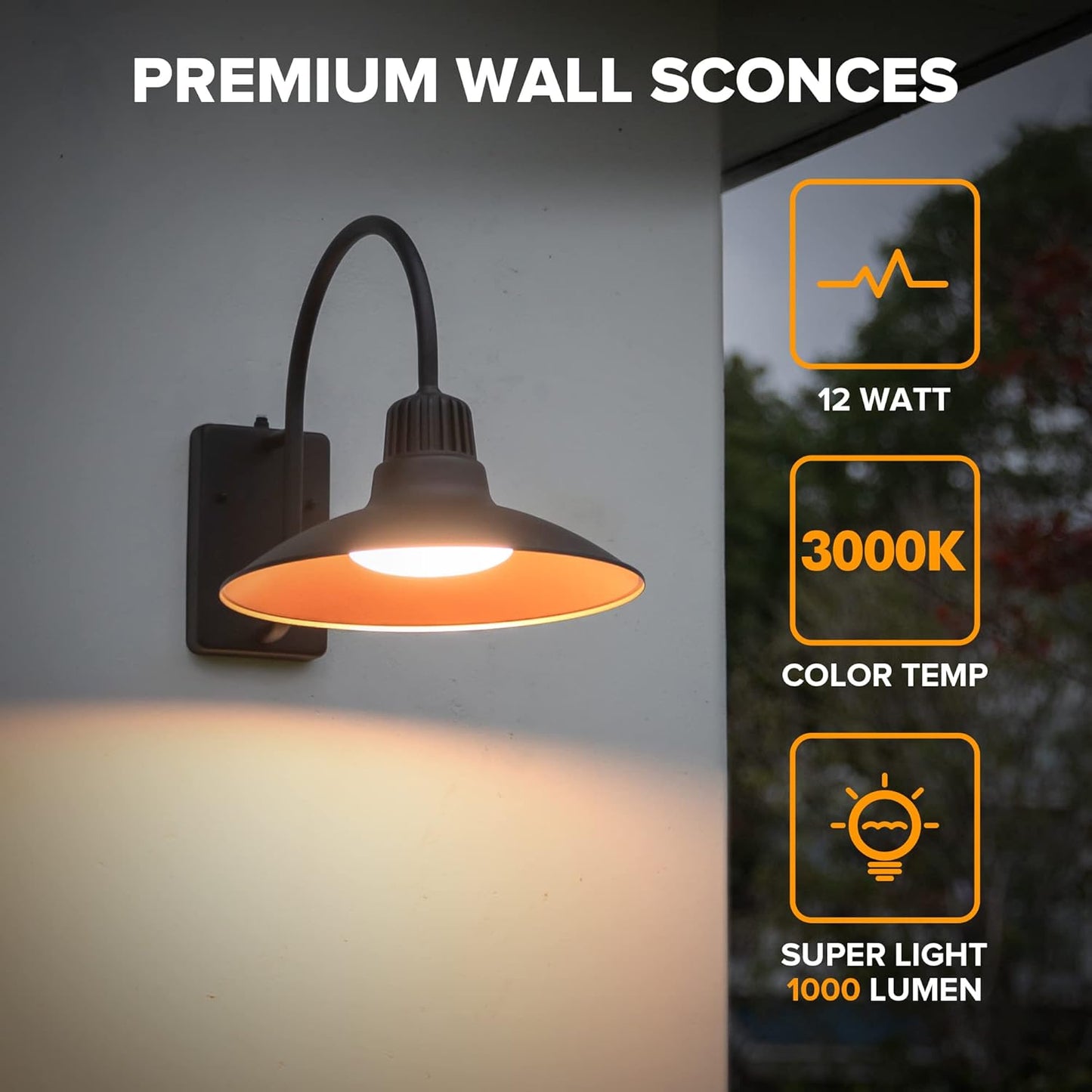 LUTEC Outdoor Gooseneck LED Light Fixture