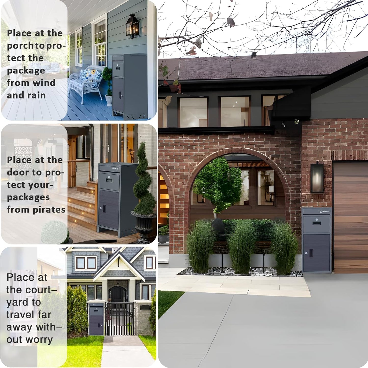 Anti Theft Package Drop Box with Lock