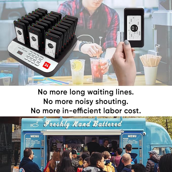24 Waiting Queue Pagers for Restaurants