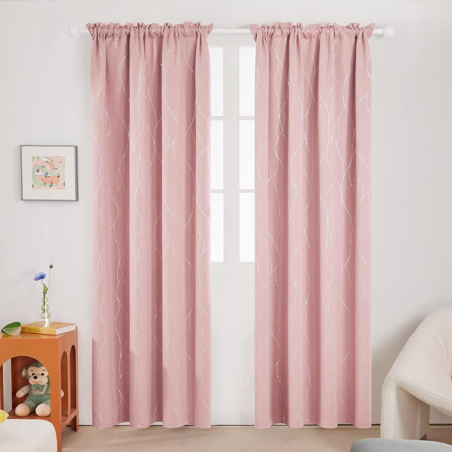 Coral Pink  Blackout Curtains - W52in x L95in
