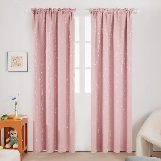 Coral Pink  Blackout Curtains - W52in x L95in