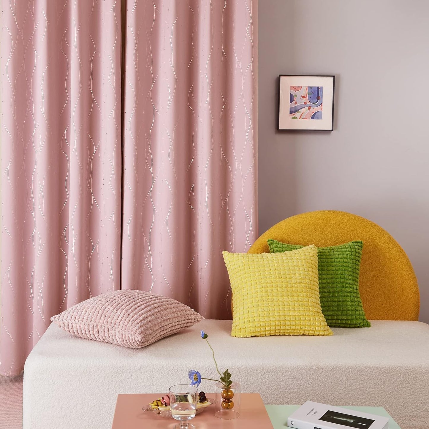 Coral Pink  Blackout Curtains - W52in x L95in