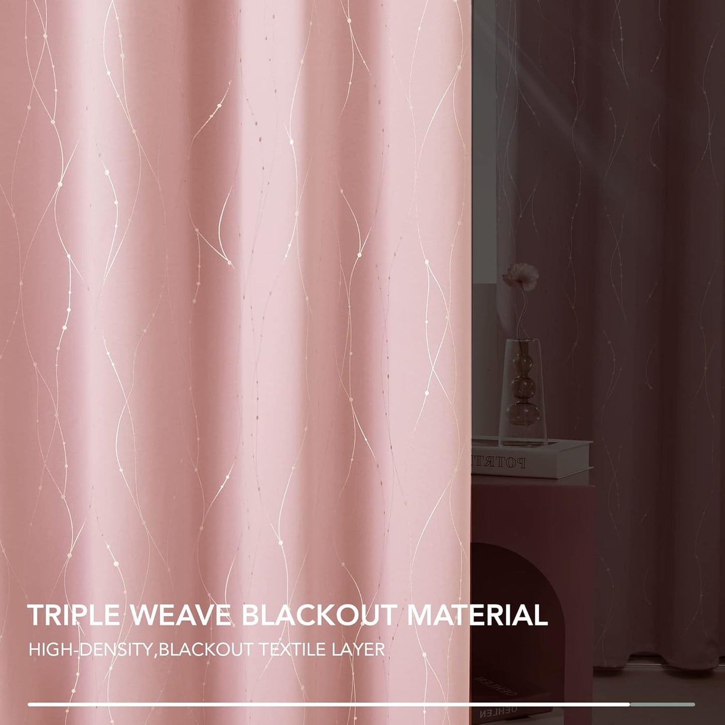 Coral Pink  Blackout Curtains - W52in x L95in