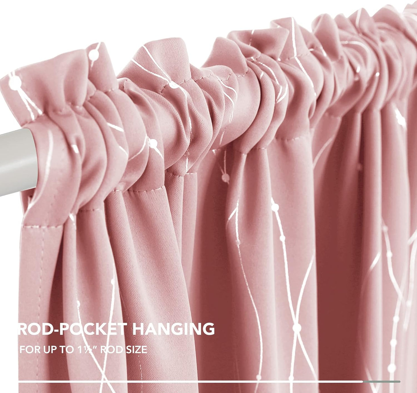Coral Pink  Blackout Curtains - W52in x L95in