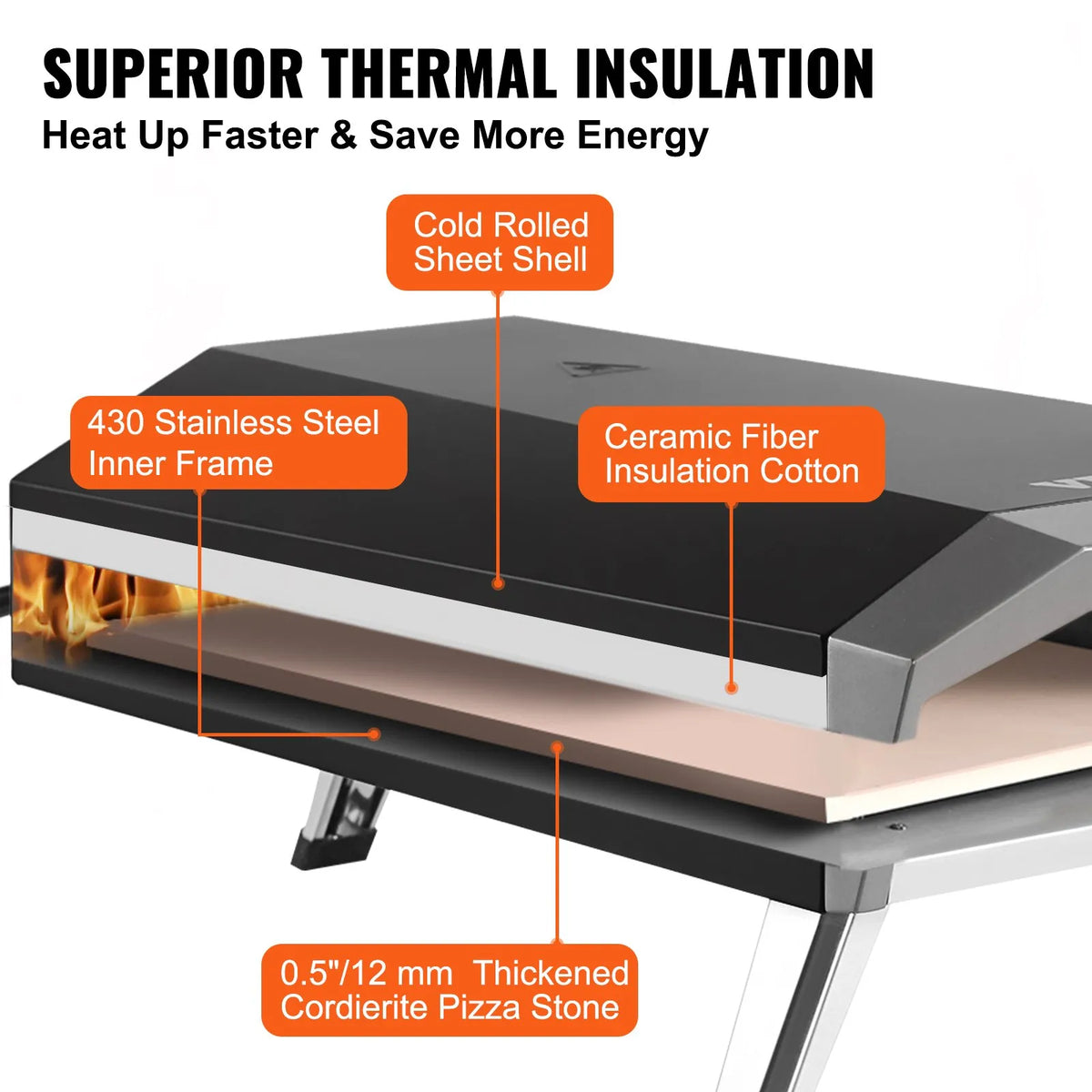 13-inch Stainless Steel Outdoor Pizza Oven