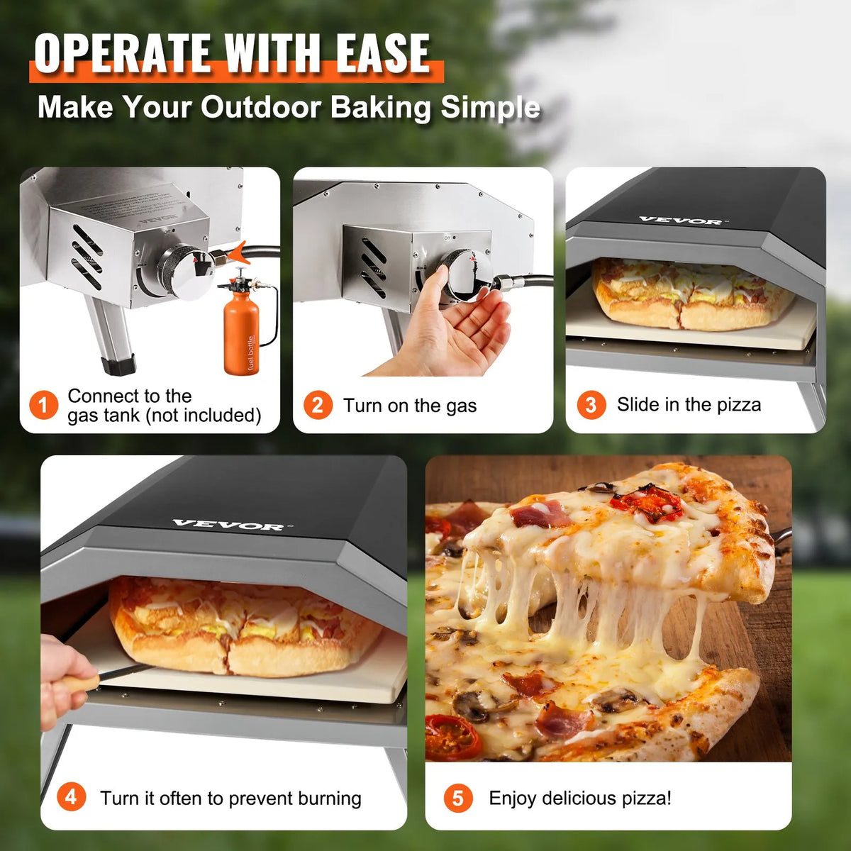 13-inch Stainless Steel Outdoor Pizza Oven