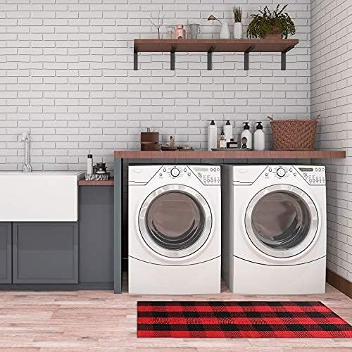 Buffalo Plaid Outdoor Indoor Rug  23.5 x 52 in