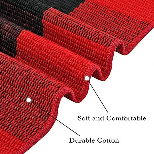 Buffalo Plaid Outdoor Indoor Rug  23.5 x 52 in