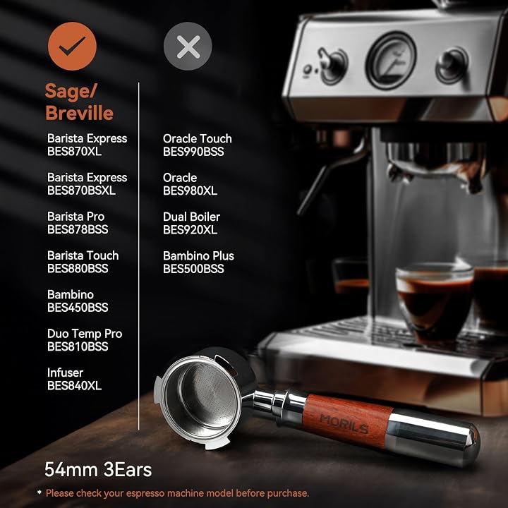 54mm Bottomless Portafilter for Breville Machine