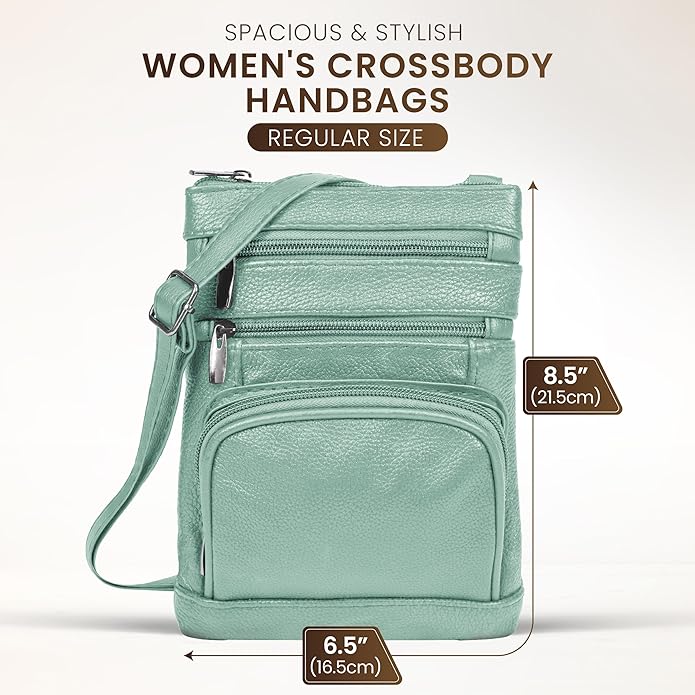 Krediz Crossbody Leather Bag - Red