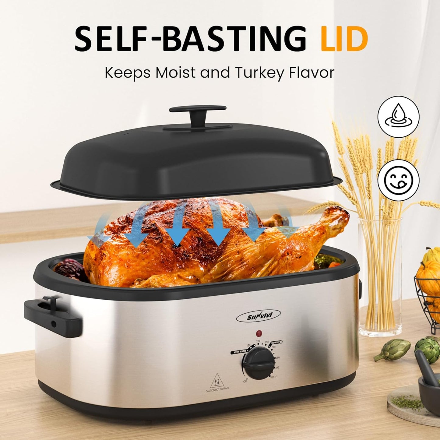 24 Quart Electric Roaster Oven
