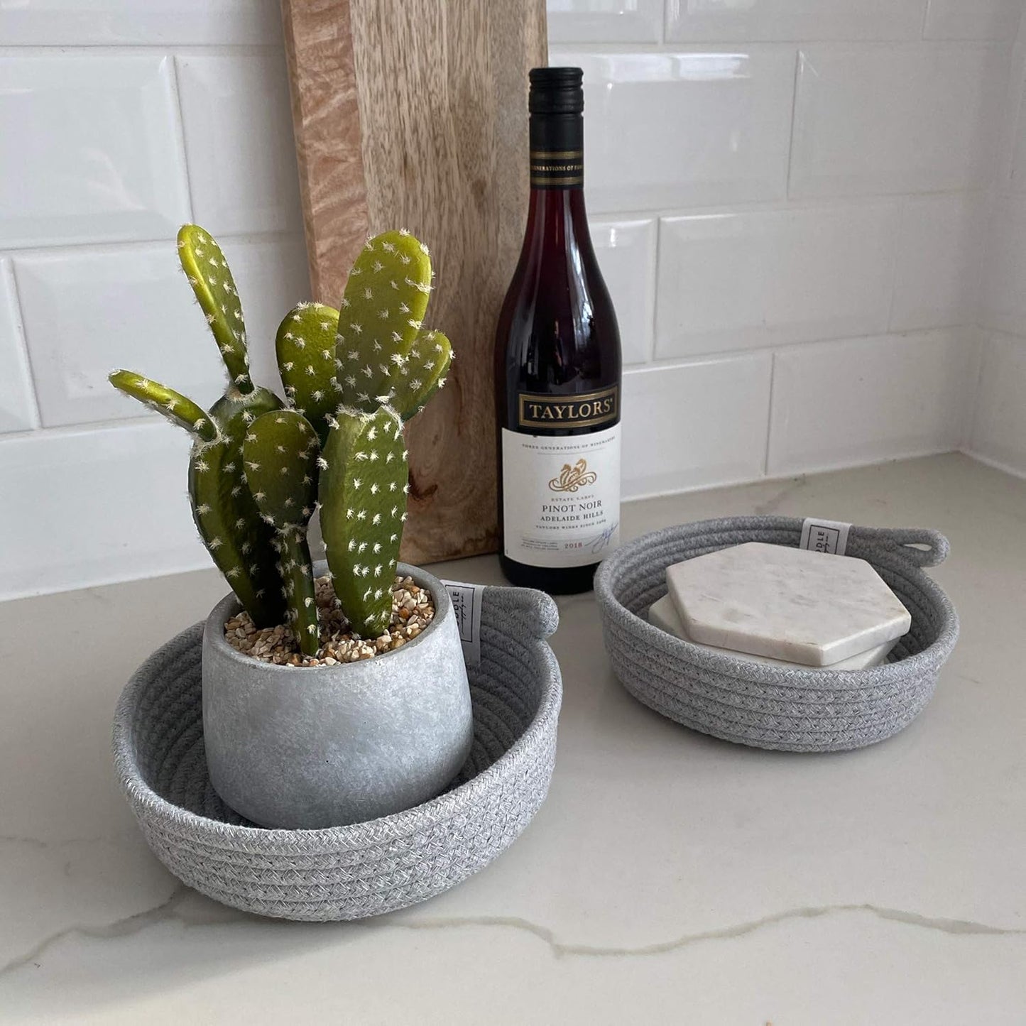 2PC Small Cotton Rope Baskets