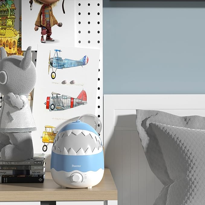 Cool Mist Humidifier for Nursery Room - Blue Shark
