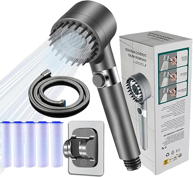 3 Spray Mode Filtered Shower Head